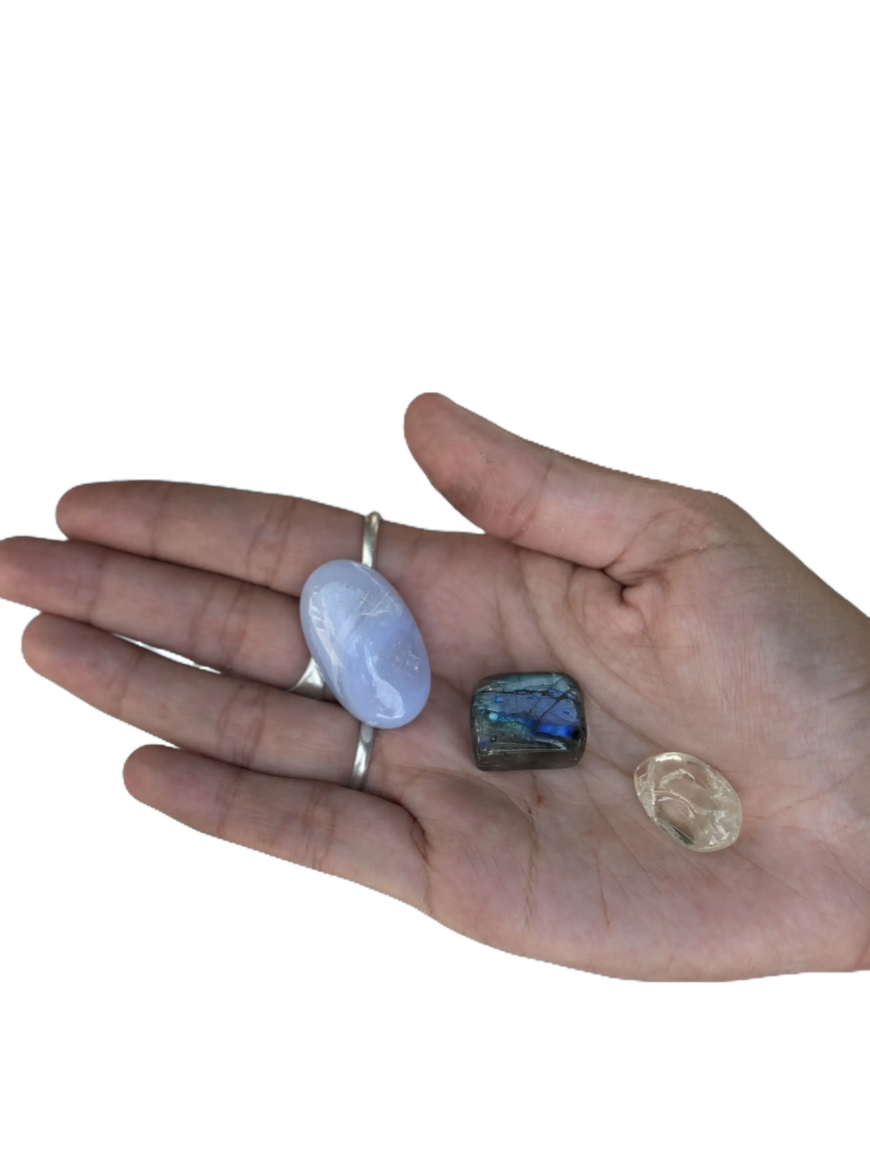 Amityville Apothecary Sagittarius Zodiac Crystal Kit with Labradorite Topaz & Blue Lace Agate for Intuition Wisdom & Self-Discovery