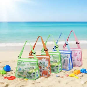 Portable Beach Toy Set with Shell Collection Net, Large Zippered Tote Bag, Durable Multifunctional Swim & Picnic Gear for Kids, Waterproof Outdoor Storage, Family Beach Day Essentials, Unisex Accessory