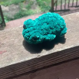 Crochet Pocket Frogs - Green Crocheted Frog Figure for Your Collection