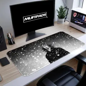 Vagabond Miyamoto Musashi Mouse Pad - Samurai Ink Art in Snow, Manga Warrior Desk Mat, Zen Battle Anime Gift - Gaming Mousepad