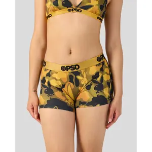 PSD Womens Playboy - Silk Gold Boy Short Underwear - Comfortable, Breathable, Ultra-light Fabric