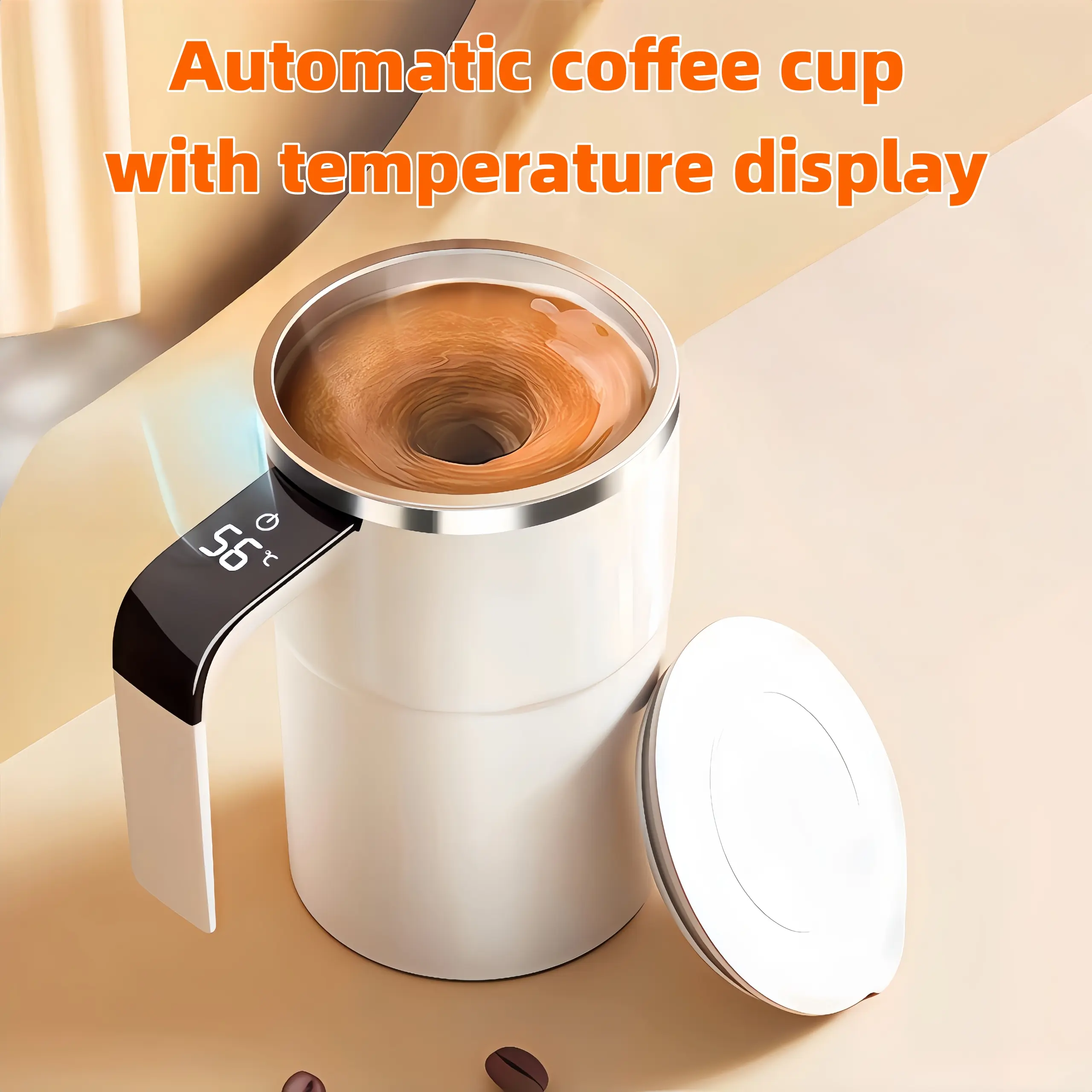 2026 Summer Portable Automatic Stirring Mug - Rechargeable Electric Self-Mixing Cup with Digital Temperature Display for Travel, Kitchen Use