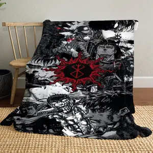 Berserk cartoon22 patterned printed blanket, a blanket for the living room, bedroom, office and lunch break, a portable blanket suitable for all four seasons, a holiday gift for family and friend
