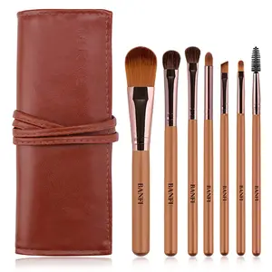 8PCS All-in-One Summer Travel Makeup Set 7 Premium Fiber Makeup Brushes Foundation Blush Eyeshadow Compact Waterproof Soft Storage Bag Ideal for Beginners Daily Use