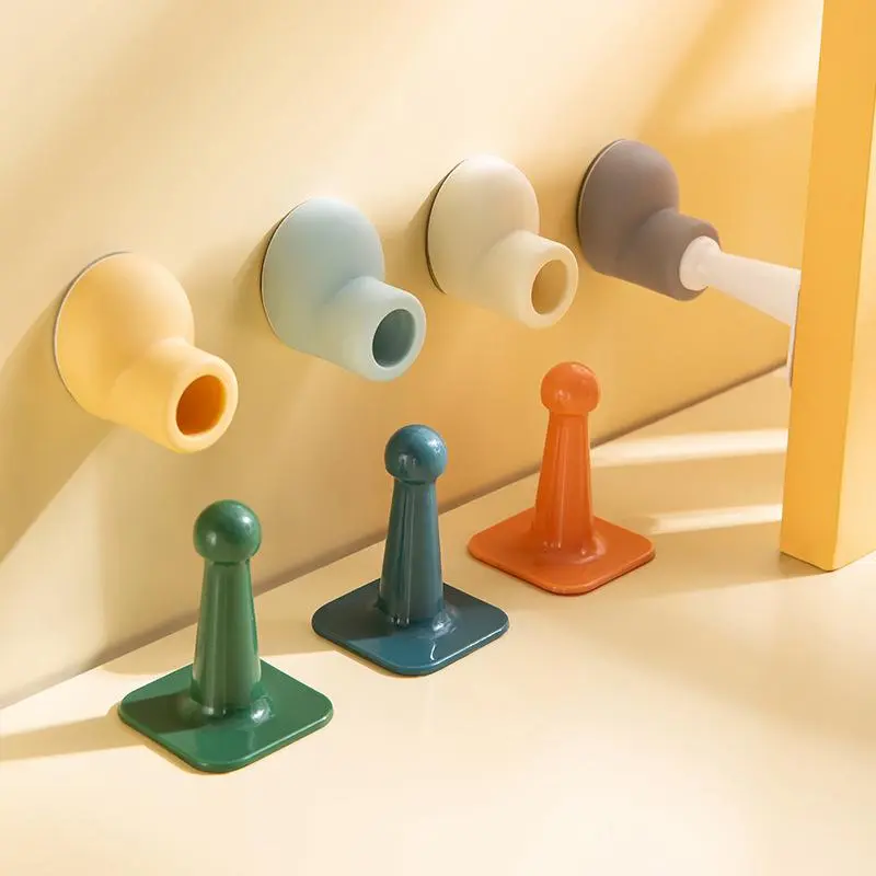 Creative Mute Door Stoppers Wall Protection Safety Shock Absorber Door Handle Shoe Shape Bumpers Security Wall Protectors New