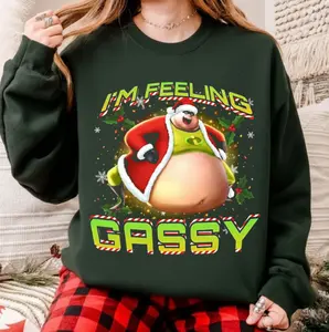 The Incredibles I’m Feeling Gassy Chrismas T-Shirt, Sweatshirt, Hoodie Featuring Fun and Humorous Design for Fans