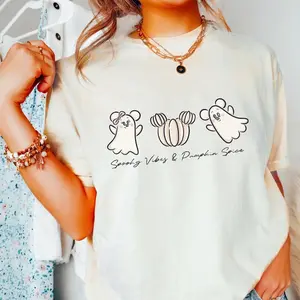 Comfort Color® Ghost shirt Spooky Season with Pumpkin tee Minnie Boo T-shirt Halloween Party Not So Scary