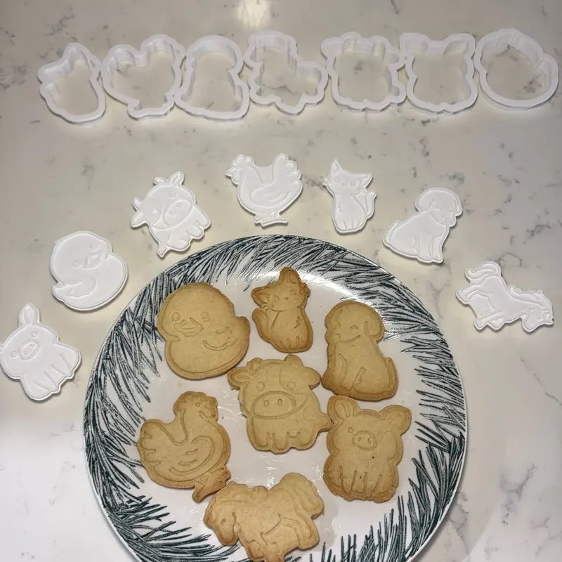 Farm Animal Cookie Cutter Set | 3D Printed Baking Tools