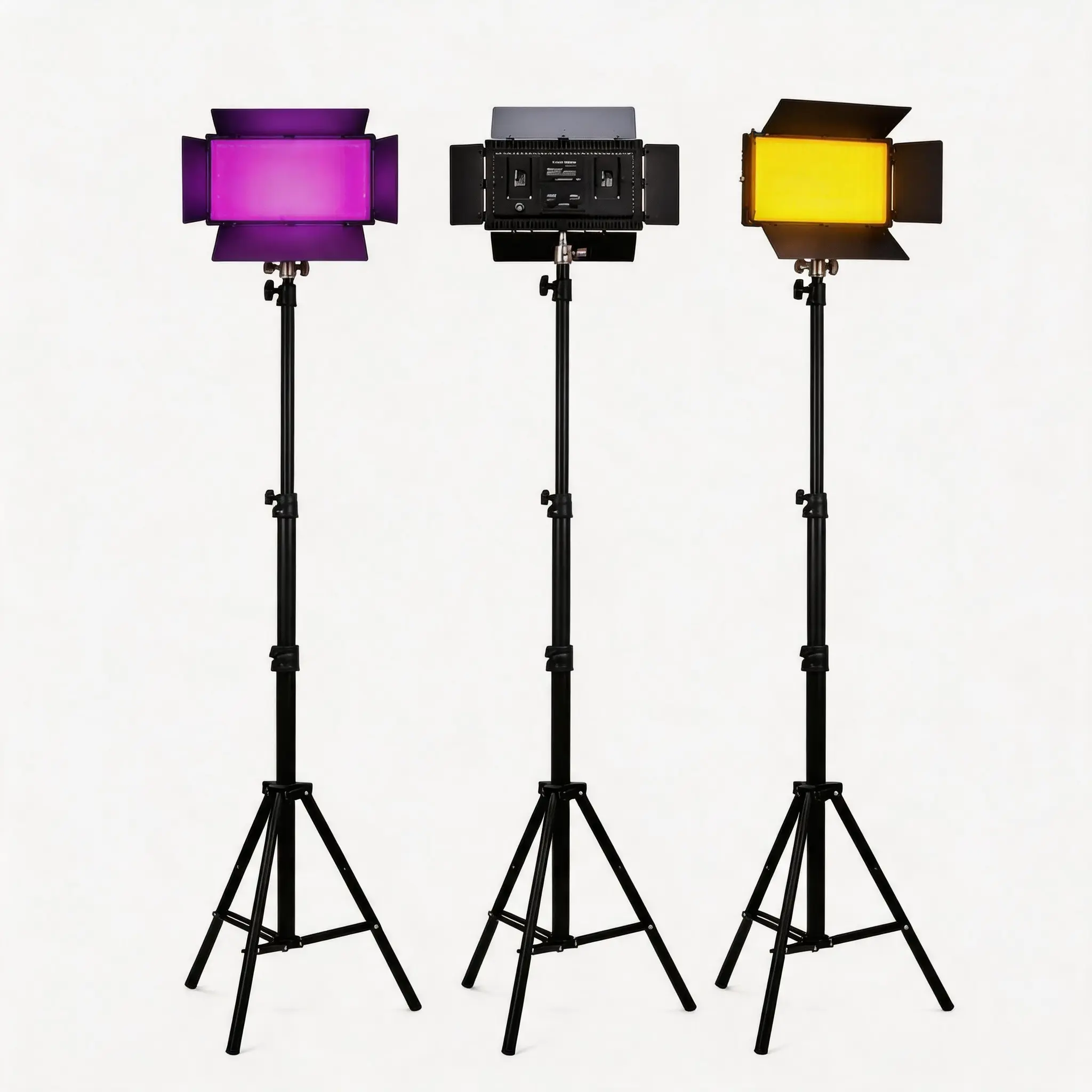 RGB Photo Video Light 50W LED Studio Lamp with Remote Control & Tripod Stand for YouTube TikTok Teach 3200K-5600K RGB Interactive Lighting