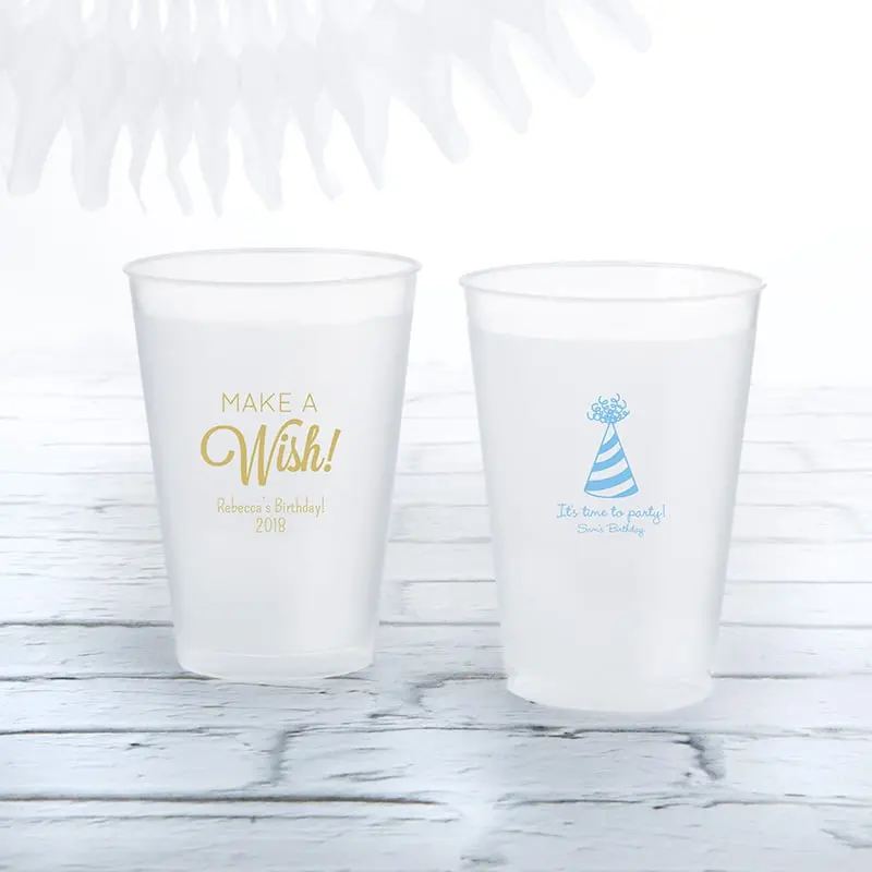 Kate Aspen 18146NA-BD 10 oz Personalized Frosted Birthday Flex Cup