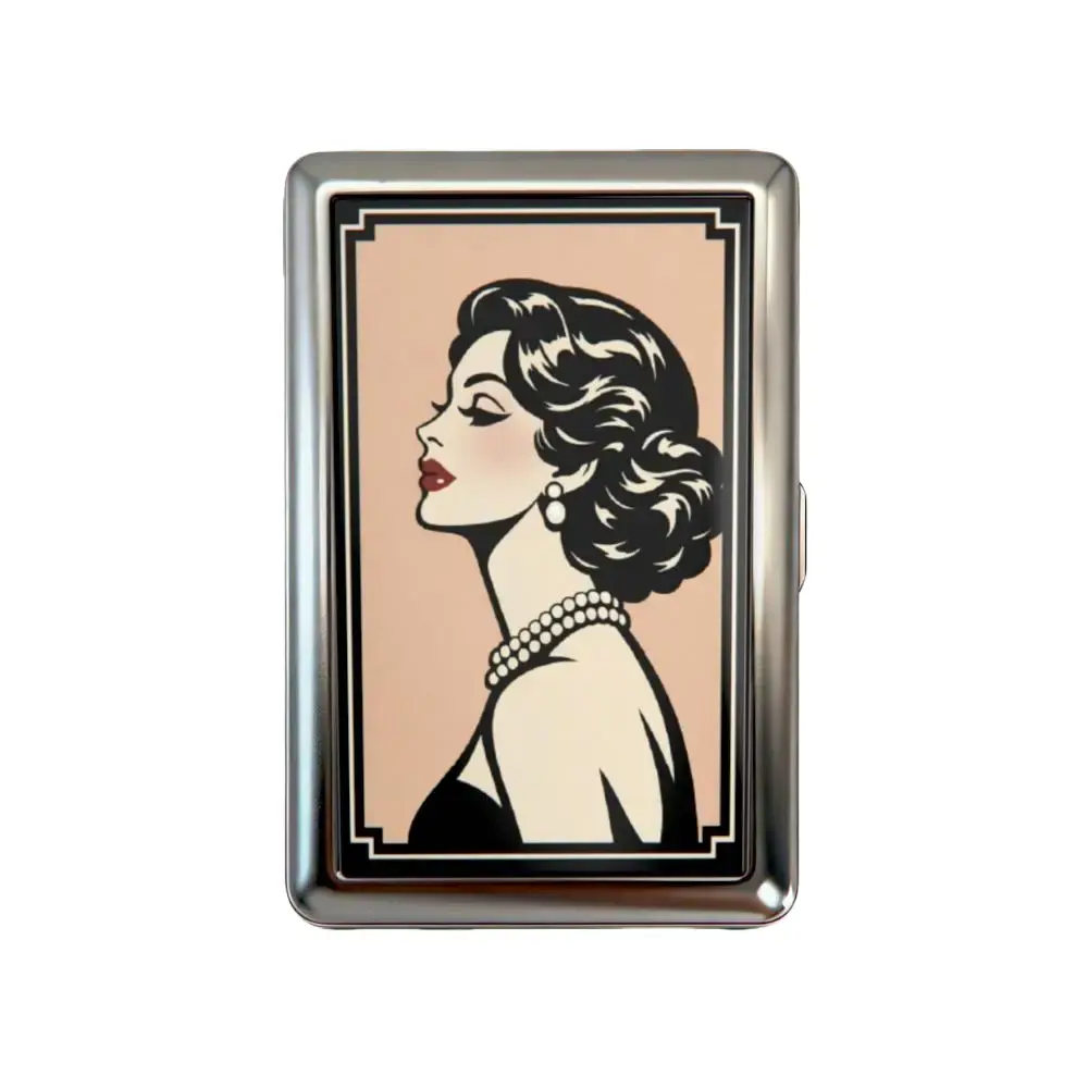 Vintage Wallet Card Holder, Metal Cigarette Case, Multi-Functional Metal Tin Box, Versatile Trinket Business Card ID Holder