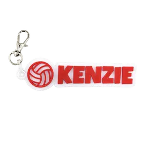 Personalized 3D Volleyball Keychain – Custom Name Sports Bag Tag for Backpacks & Team Gifts