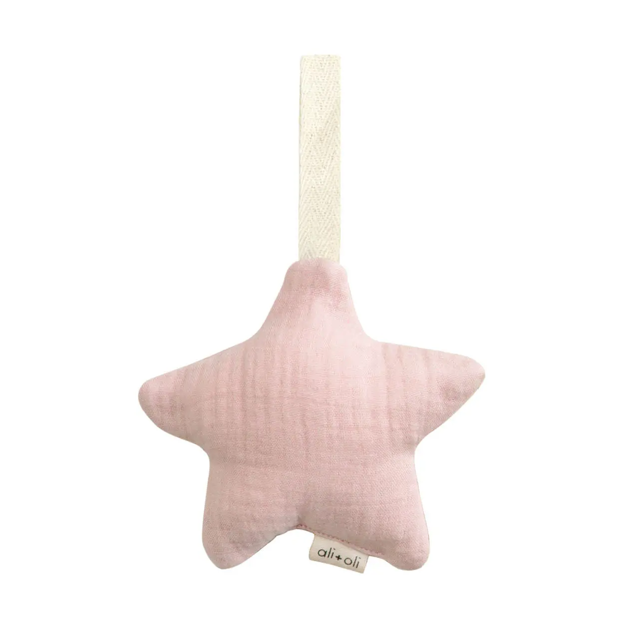 Ali+Oli Cute Plush Star Pacifier Holder (Pink) - Soft, Cuddly, Keeps Newborn Pacifiers Secure