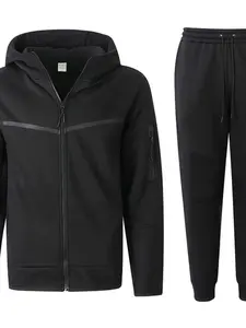 New Hooded Sweatshirt Daily Sports Casual, Men's Sporty Leisure Jacket and Pants Set, Comfortable and Stylish Activewear