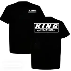 100% Cotton - King Off-Road Racing Shocks Graphic Tee, Baja Desert Trophy Truck Racing Shirt, Off-Road Performance T-Shirt for Racing Enthusiasts and Car Lovers