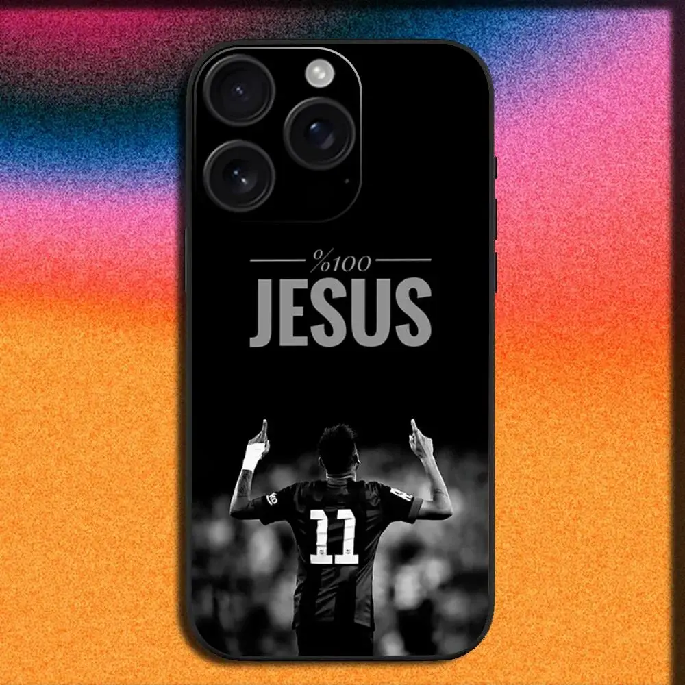 Neymar 10 Football Themed Customized Shockproof Dustproof TPU Silicone Soft Black Phone Case - Protective Casing for iPhone 17,16,15,14,13,12,11,Pro,XS,Max,XR,Plus,E,Mini,z2 Cellphone Accessory
