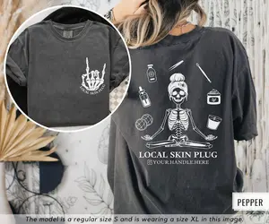 Custom Esthetician Shirt, Local Skin Plug, Halloween Esthetician Tee, Esthetician Gift, Esthetician Tshirt, Comfort Colors