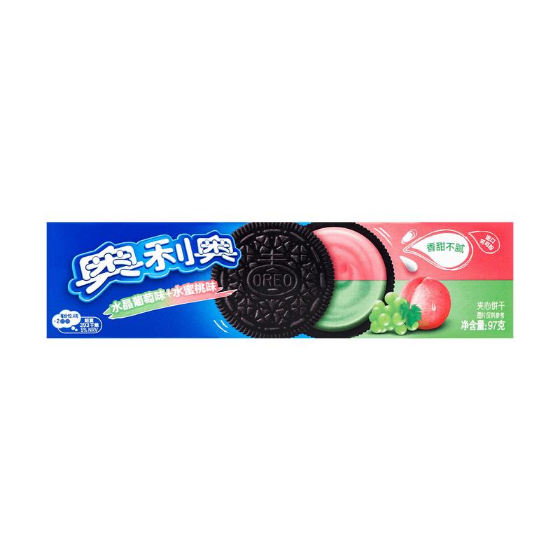 OREO [4Packs]Oreo Chocolate Sandwich Cookies, Grape&Peach/Blueberry&Raspberry/White Peach/Birthday Cake, 3.42oz/Pack