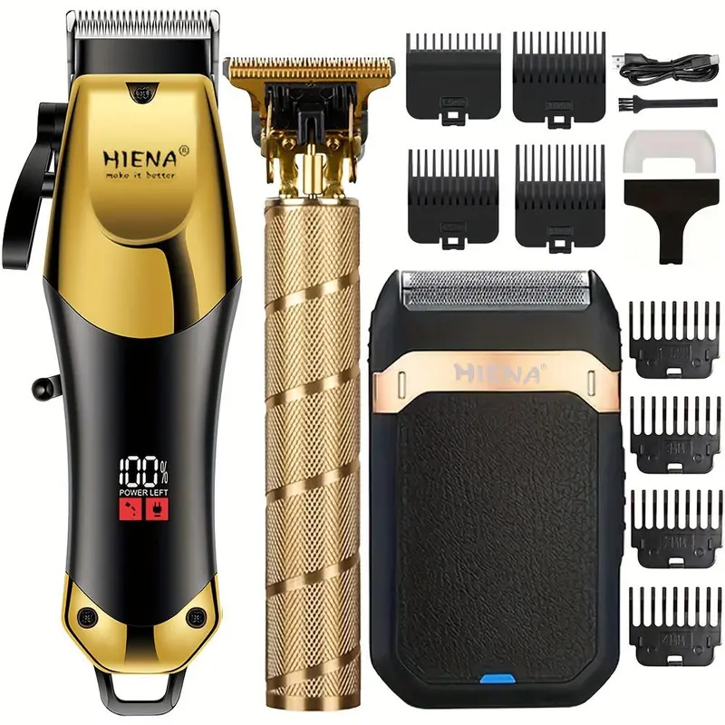 MOVATEK Men's 2-in-1 Cordless Hair Trimmers & Clippers Shaver Set - Durable Barber Hair Cutting Kit, Trimmer Cordless with Digital Display, USB Rechargeable, 1200mAh Lithium Battery, ABS Body, Face Grooming Tool, Ideal Holidays Gift for Him