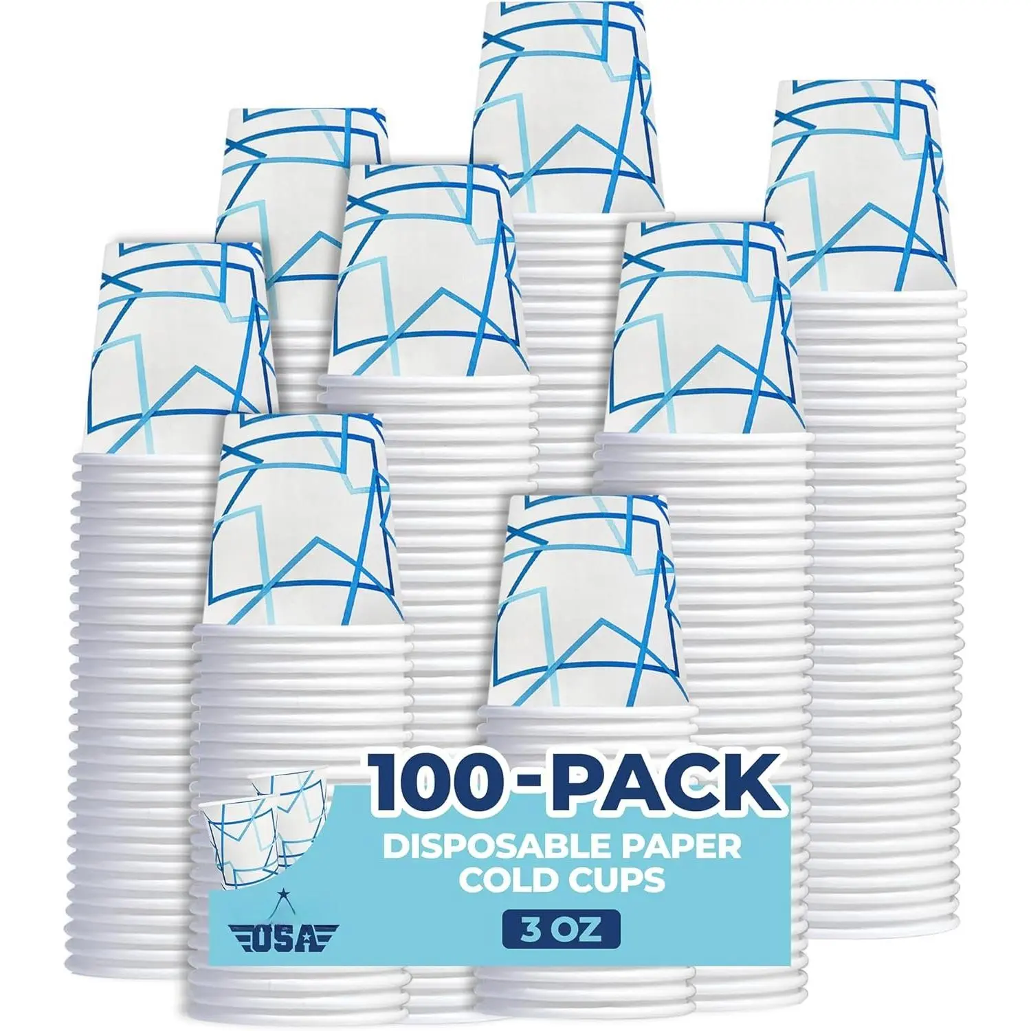 3 oz Bathroom Cups - Mouthwash Cups | 100 Small Paper Cups - Bulk Disposable 3oz Mini Small  Coffee Cups - Leak Free,  Safe, Tightly Rolled Lip Paper Cup