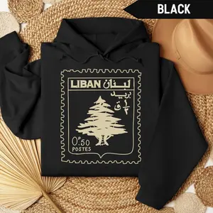 Lebanon Vintage Hoodie, Support Lebanon, Beirut Map Pullover, Lebanese Woman Gifts, Free Palestine Shirt, Clothing Cotton Long Sleeve Womenswear Basic