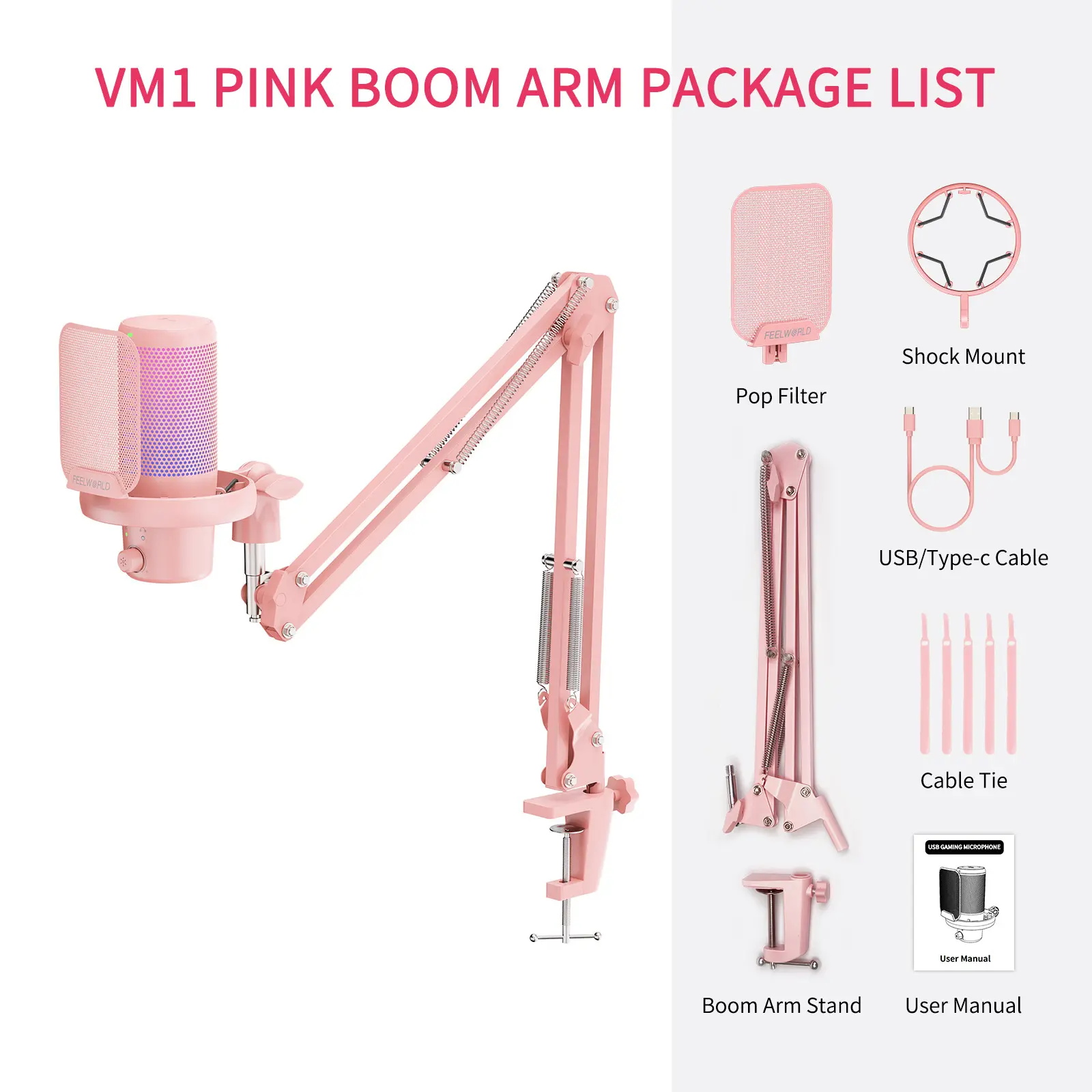 VM1-AS with boom arm (pink)