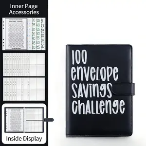 100 Envelope Challenge Binder,100 Envelopes Money Saving Challenge Budget Binder for Budgeting Planner & Saving Money,Savings Challenges Sheets，Budget Binder with Cash Envelopes, Budget Planners