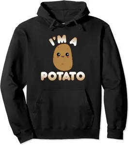 Funny Potato Costume Cute Kawaii Style Smiling I'm A Potato Pullover Hoodie