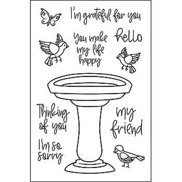 Crafts & Sewing The Stamps of Life birdbath2stamp Stamps Crafts & Sewing The Stamps of Life birdbath2stamp Stamps