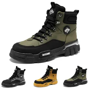 Men's Lace Up Hiking , Casual Comfortable Hiking Shoes, Fashionable Non-slip Outdoor Sports Shoes,Men's tactical , lightweight and comfortable  for all-day work Leather Mountaineering Boots