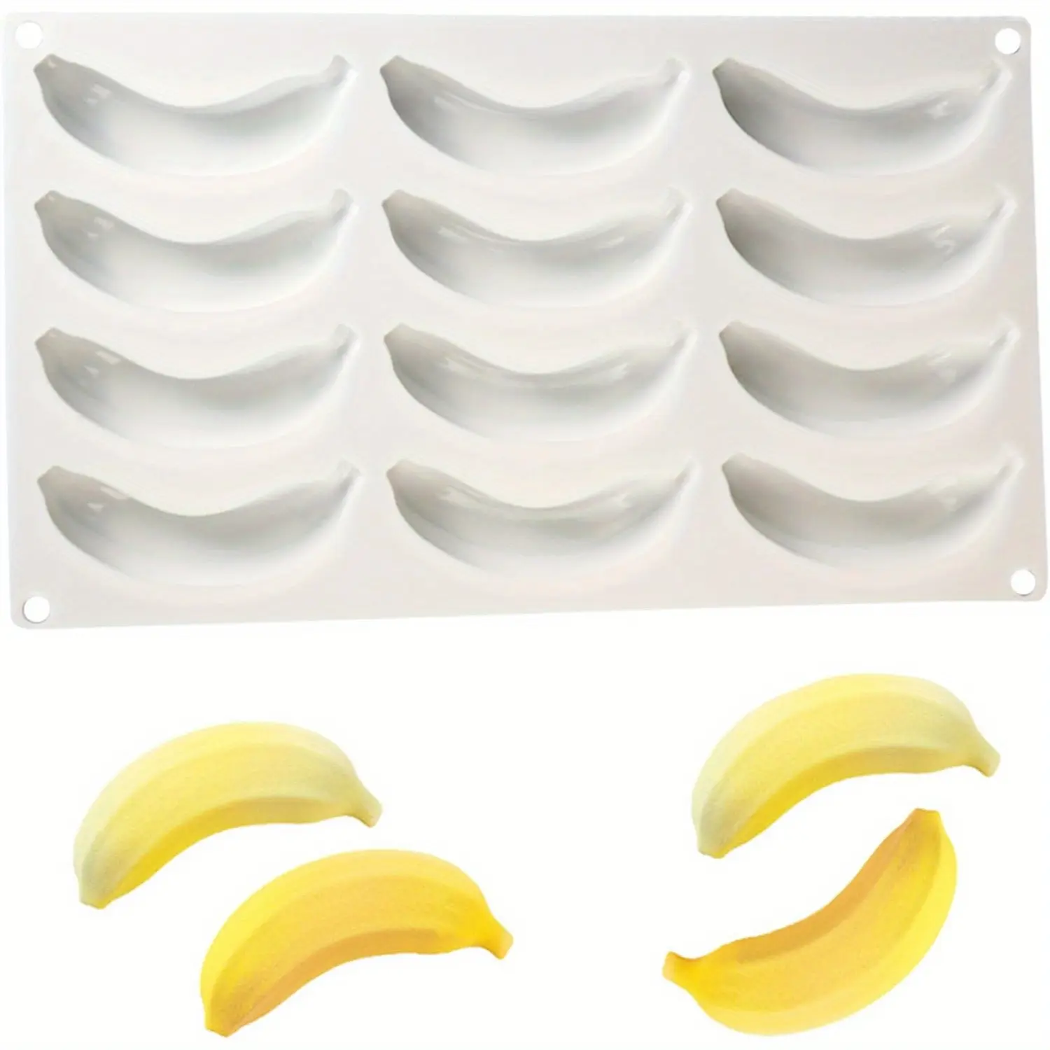 1pc/3D Banana Shaped Silicone Mold - Silicone Molds for Chocolate - Perfect for Chocolate, Mousse, Ice Cream and Desserts - A Must Have for Kitchen and Restaurant B Silicone Baking Mold Bakeware