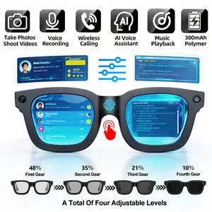 2026 New AI SmartGlasses 8MP HD Camera AI Translation Shooting Everything Recognition 300mah 4GB Storage SmartGlasses Men 2026