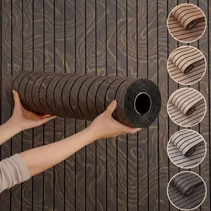 Extra Thick 3D Vintage Wood Grain Self Adhesive Wallpaper Removable Washable Waterproof Moisture Proof 1 Roll Perfect for DIY Projects forKitchen Living Room Bathroom Corridor Vinyl 15.7*118.1 inch