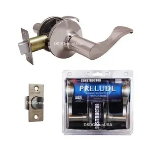 212 MAIN Constructor Prelude Passage Lever Door Lockset with Knob Handle - Satin Nickel, Keyless Entry, Door Security Solution, Door Security Lock