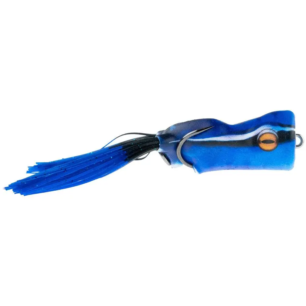 Handmade Topwater Popper, 1/2 oz Walk-the-Dog Frog Lure with Realistic Bass Forage Colors, 40-Strand Silicone Skirt & Keel Drain Hole, 1/2 Ounce, Handmade Manufacturing
