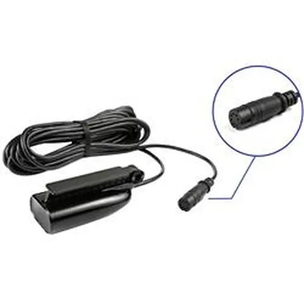 Lowrance 000-14028-001 Split Shot Skimmer Transom Mount Transducer, Compatible with Fish Finders & Fish & Depth Finders for Fishing Activities, Fish Finder Fish & Depth Finders