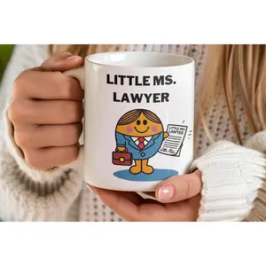 Little Miss Lawyer Mug, Funny Legal Profession Gift, Female Attorney Coffee Cup, Law School Graduation Present, Solicitor Office Decor