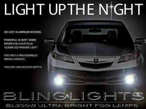 For 2012 2013 2014 Acura TL Xenon Halogen Fog Lamp Driving Light Kit Foglights Foglamps Drivinglights