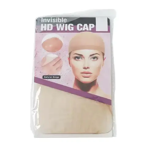 Women's Elastic Breathable Thin-Fit Anti-Sliding HD Nylon Wig Caps - 1-Piece Stretchy Transparent Hair Nets for Lace Front Wigs, Role Play, Party/Stage Events