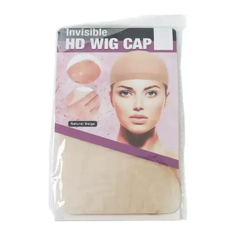 Women's Elastic Breathable Thin-Fit Anti-Sliding HD Nylon Wig Caps - 1-Piece Stretchy Transparent Hair Nets for Lace Front Wigs, Role Play, Party/Stage Events