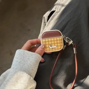 Plaid Dachshund AirPods Case for AirPods Pro 3, 2, 4, 3, 2, Fashionable & Stylish Design, Protection, Minimalist Apple Headphone Cover