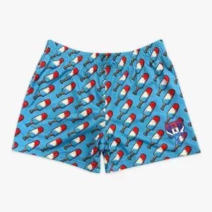 BL 100 Ice Cream Drip Mesh ShortsComfort Reed Shop Baseball Lifestyle 101 Pizza Youth Shorts Quick-Dry Summer Streetwear Trendy Elastic Waistband Unisex Fit for Women & Youth