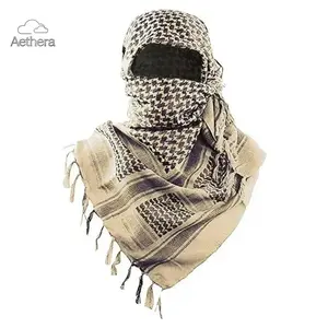 Aethera 2026 Latest Launch Military Tactical Desert Scarf 100% Cotton Shemagh Keffiyeh Wrap for Unisex 43" x 43" Soft Comfortable Design