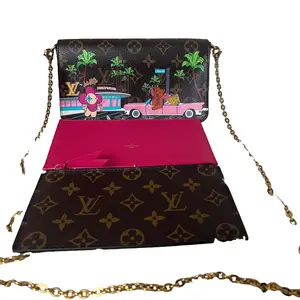 Pre-owned Louis Vuitton Leather Shoulder Bags Monogram Pochette Félicie with Chain Strap and Hollywood Design