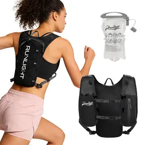 Leak-Proof Running Hydration Vest with 1.5L Water Bladder, Lightweight Breathable Pack for Marathon, Trail Running, Cycling, Unisex Men Women