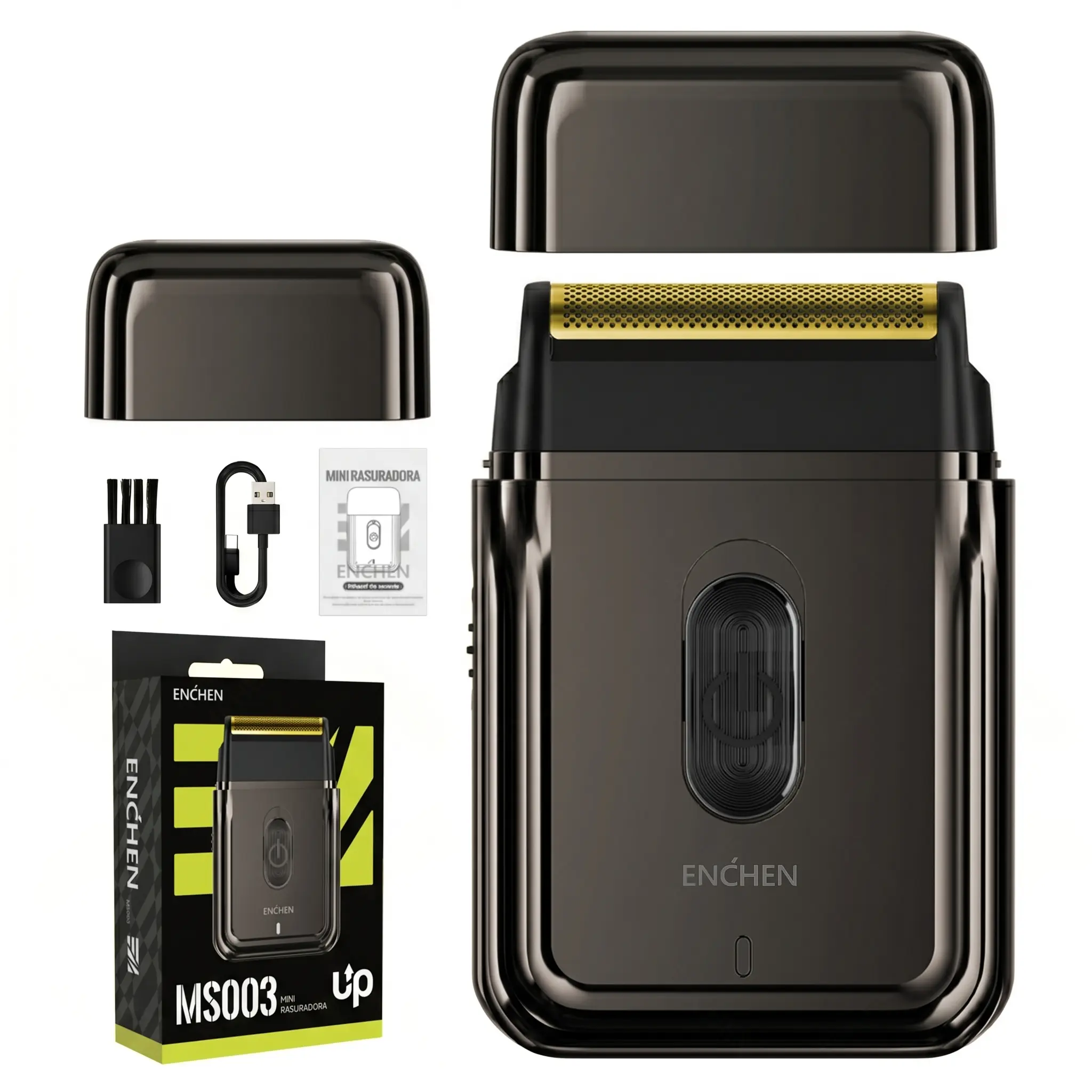 [ENCHEN] Foil Shavers for Men, Mini Razor, Compact Face Shaver,Includes USB-C charging and a cleaning brush. Convenient to carry, easy to travel and go out Great Gifts for Father, Husband & Boyfriend