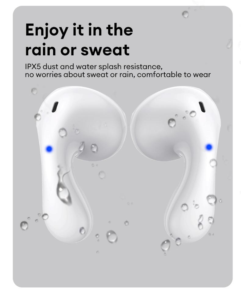 PAXA PA-L02 Wireless Bluetooth Headphones, Powerful Sound Effects for Music, Dustproof & Waterproof Sports Earbuds for Running, Workout, Audio