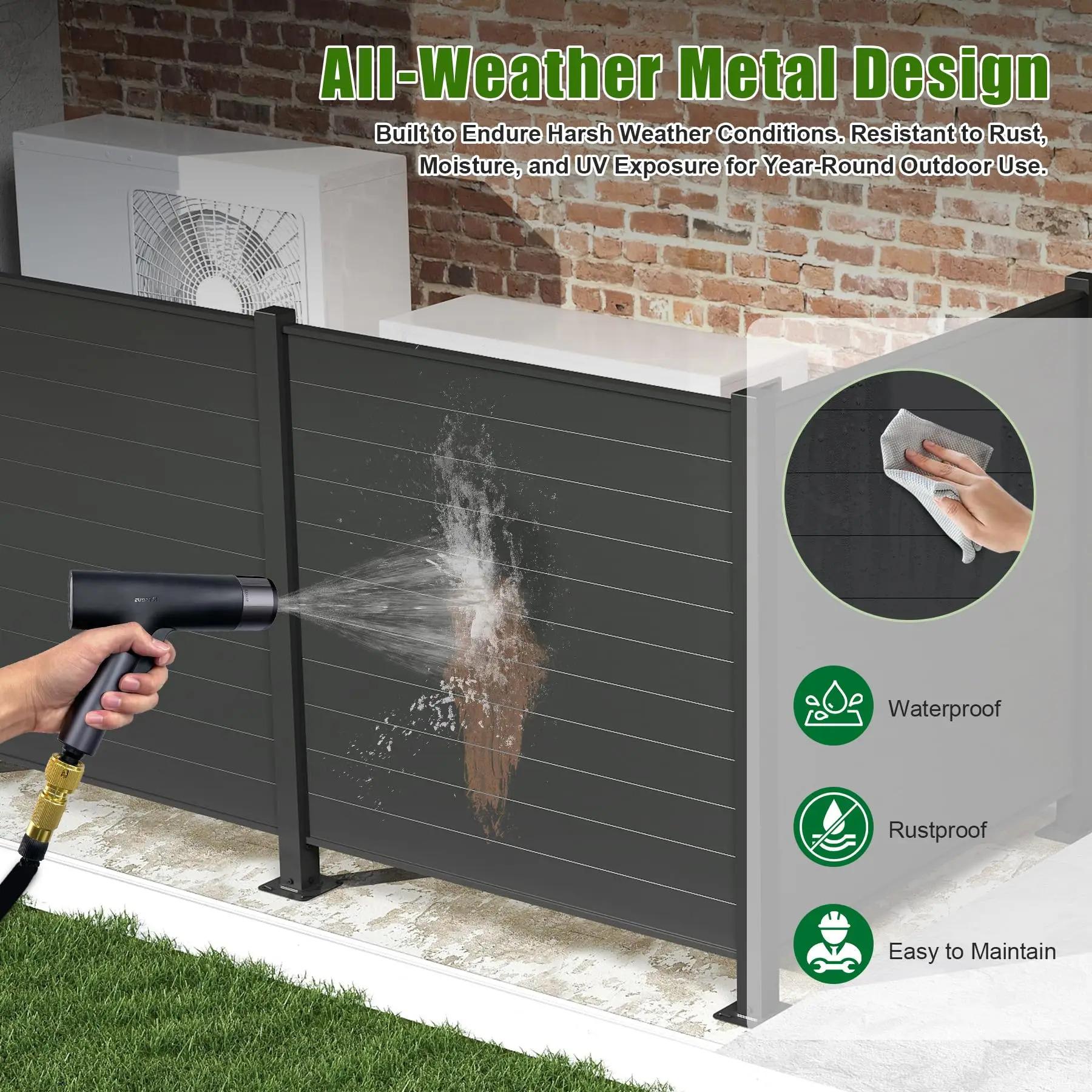 Metal Decorative Fences for Garden Backyard Patio Outdoor Privacy Screens Trash Can Enclosure Air Outdoor Furniture