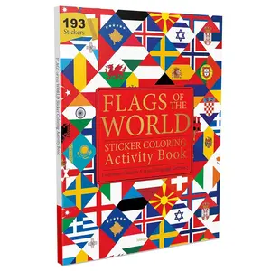 Flags of the World - Sticker Coloring Activity Book For Children : Continent, Country, Capital, Language and Currency Paperback – December 6, 2020