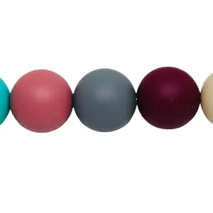 15mm or 12mm Serenity Bead Mix Wine Turquoise Sand Dark Pink Dim Gray - 60 count/80 count